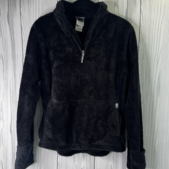 The North Face Womens Osito 1/4 Zip Soft Fleece Pullover Jacket Sz Small Black - Picture 1 of 6